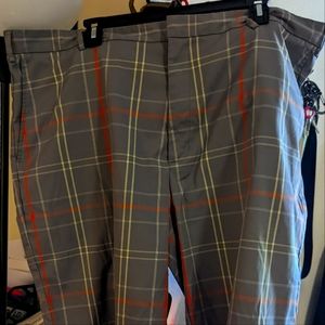 Walter Hagen Plaid Lightweight Men's Golf Shorts Sz 42